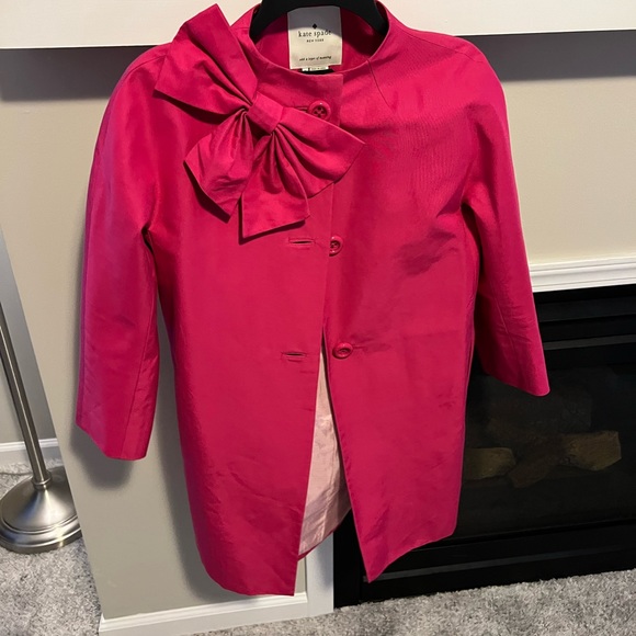 Bright pink kate spade coat